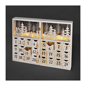 1V244 - LED Adventní kalendář LED/2xAAA dřevo