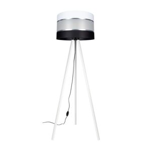 Stojací lampa CORAL 1xE27/60W/230V bílá/černá/chrom