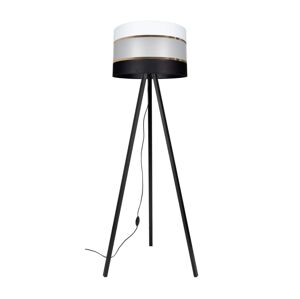 Stojací lampa CORAL 1xE27/60W/230V wenge/černá/bílá/zlatá