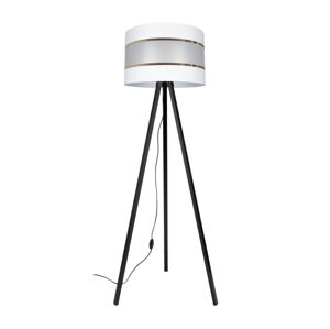 Stojací lampa CORAL 1xE27/60W/230V černá/bílá/zlatá