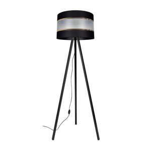 Stojací lampa CORAL 1xE27/60W/230V wenge/černá/zlatá