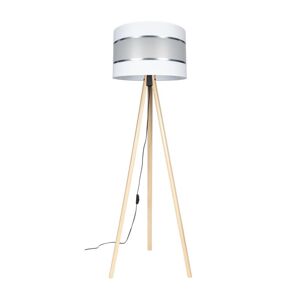 Stojací lampa CORAL 1xE27/60W/230V béžová/bílá/chrom