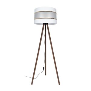Stojací lampa CORAL 1xE27/60W/230V hnědá/bílá/zlatá