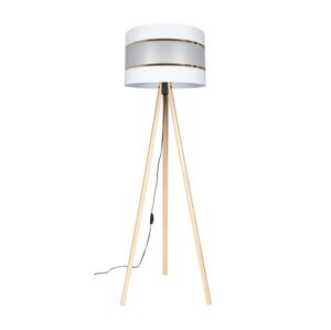 Stojací lampa CORAL 1xE27/60W/230V béžová/bílá/zlatá