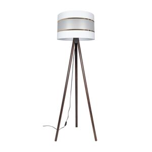 Stojací lampa CORAL 1xE27/60W/230V hnědá/bílá/zlatá