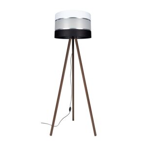 Stojací lampa CORAL 1xE27/60W/230V hnědá/černá/bílá/chrom