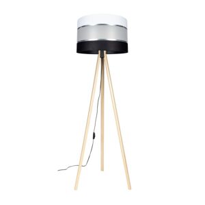 Stojací lampa CORAL 1xE27/60W/230V béžová/černá/bílá/chrom