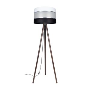 Stojací lampa CORAL 1xE27/60W/230V hnědá/černá/bílá/chrom