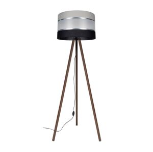 Stojací lampa CORAL 1xE27/60W/230V hnědá/černá/šedá/chrom