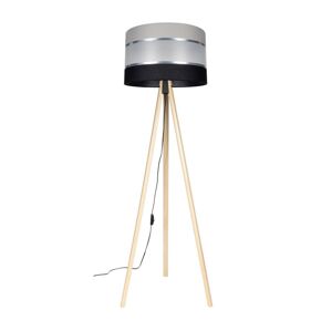 Stojací lampa CORAL 1xE27/60W/230V béžová/černá/šedá/chrom