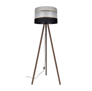 Stojací lampa CORAL 1xE27/60W/230V hnědá/černá/šedá/zlatá