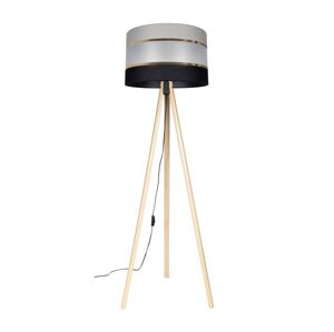 Stojací lampa CORAL 1xE27/60W/230V béžová/černá/šedá/zlatá