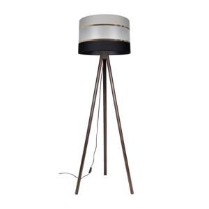 Stojací lampa CORAL 1xE27/60W/230V hnědá/černá/šedá/zlatá