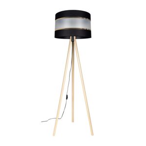 Stojací lampa CORAL 1xE27/60W/230V béžová/černá/zlatá