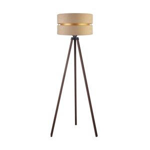 - Stojací lampa DUO 1xE27/60W/230V pr. 44 cm béžová/hnědá AS0464+DU82672