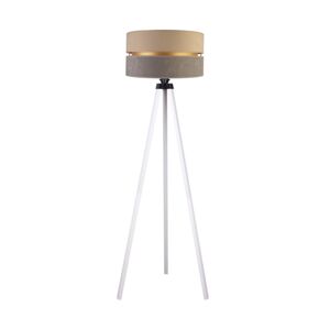 - Stojací lampa DUO 1xE27/60W/230V pr. 44 cm béžová/šedá/bílá AS0465+DU83549