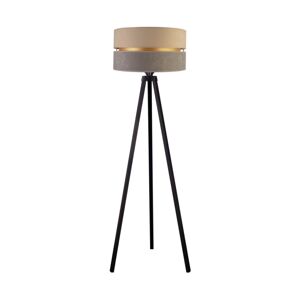 - Stojací lampa DUO 1xE27/60W/230V pr. 44 cm béžová/šedá/wenge AS0466+DU83549
