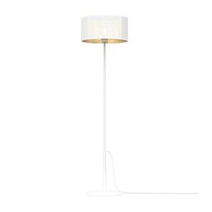 Stojací lampa LOFT SHADE 1xE27/60W/230V bílá/zlatá