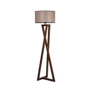 Stojací lampa MACKA 1xE27/60W/230V béžová/hnědá