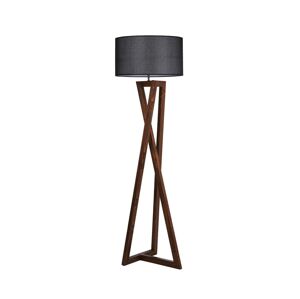 Stojací lampa MACKA 1xE27/60W/230V černá/hnědá