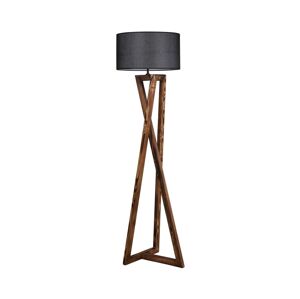 Stojací lampa MACKA 1xE27/60W/230V černá/hnědá