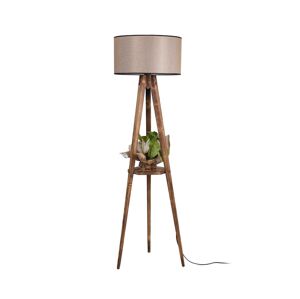 Stojací lampa TRIPOD 1xE27/60W/230V béžová/hnědá