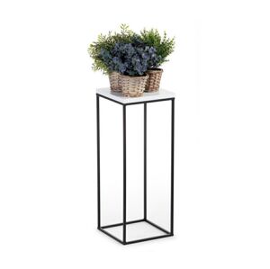 HowHomely Stojan na květiny BASICLOFT 60x24 černá/bílá