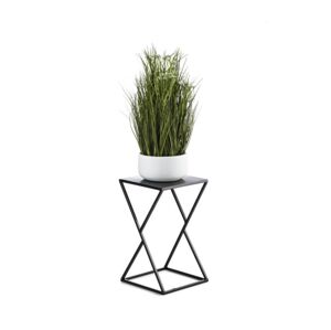 HowHomely Stojan na květiny LOFT 40x23,5 cm černá