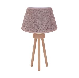 Stolní lampa BOUCLE 1xE27/15W/230V hnědá/dřevo