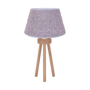 Stolní lampa BOUCLE 1xE27/15W/230V šedá/dřevo