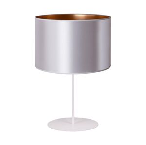 Stolní lampa CANNES 1xE14/15W/230V 20 cm stříbrná/měděná/bílá