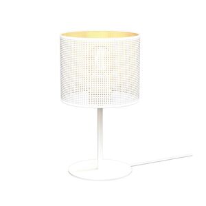 Stolní lampa LOFT SHADE 1xE27/60W/230V pr. 18 cm bílá/zlatá