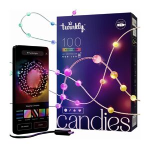 Twinkly Twinkly TWKP100RGB-T - LED RGB Stmívatelný vánoční řetěz 100xLED 8 m USB Wi-Fi