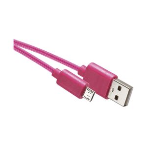 USB kabel USB 2.0 A konektor/USB B micro konektor růžová