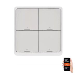 Vypínač 4-tlačítkový GoSmart Tuya bílá