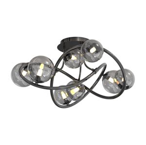Wofi 9014-805 - LED Přisazený lustr NANCY 8xG9/3,5W/230V černá/chrom 9014-805