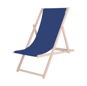 Zahradní lehátko modrá/buk PSWBL
